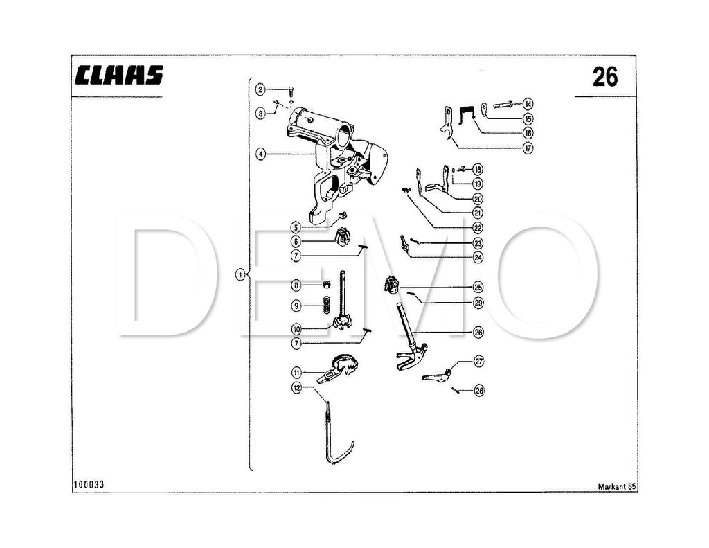 Claas Markant 55 Parts Catalogue, Spares List, Manual PDF Catalog