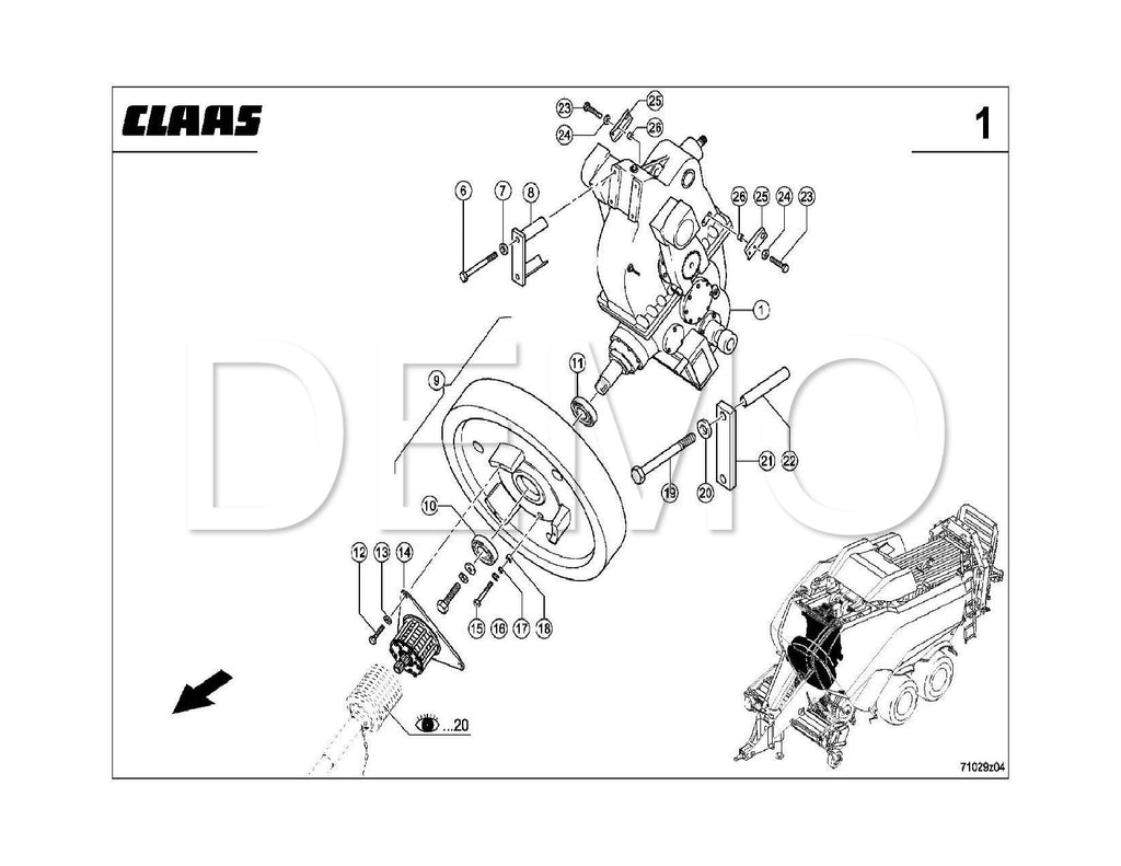 Claas Quadrant 2200 RC Parts Catalogue Spares Manual PDF Catalog
