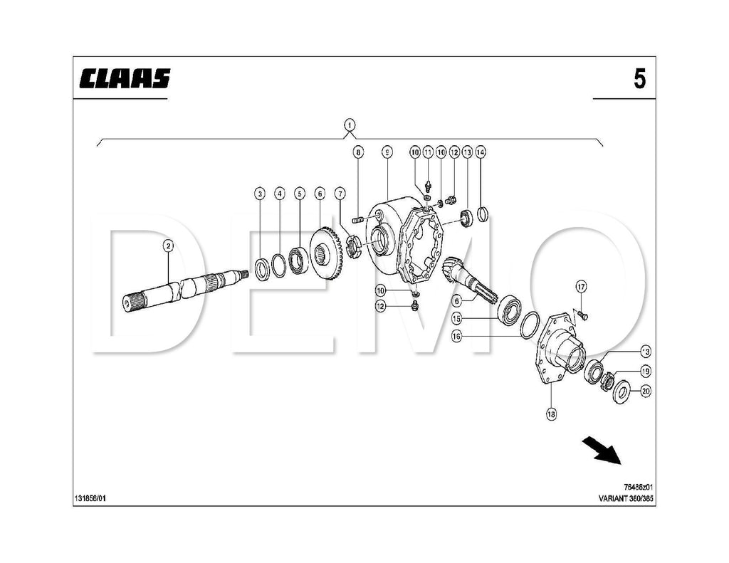 Claas Variant 280/RC Parts Catalogue, Spares Manual PDF Catalog