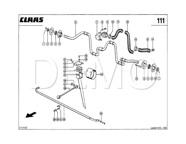 Claas Lexion 410-405 Parts Catalogue
