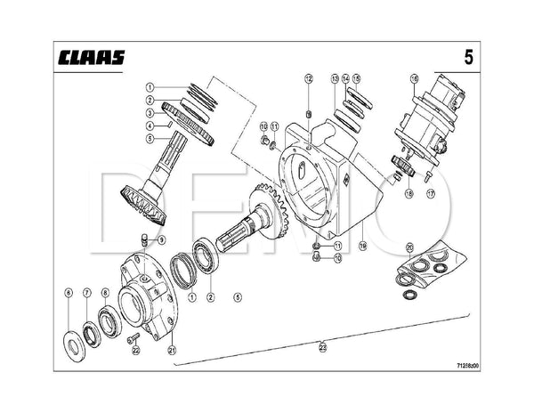 Claas Quadrant 3400 RF/RC Parts Catalogue