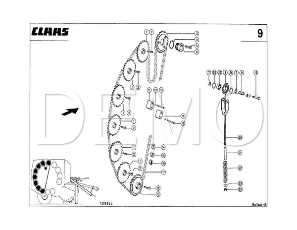 Claas Rollant 254/254 RC Parts Catalogue