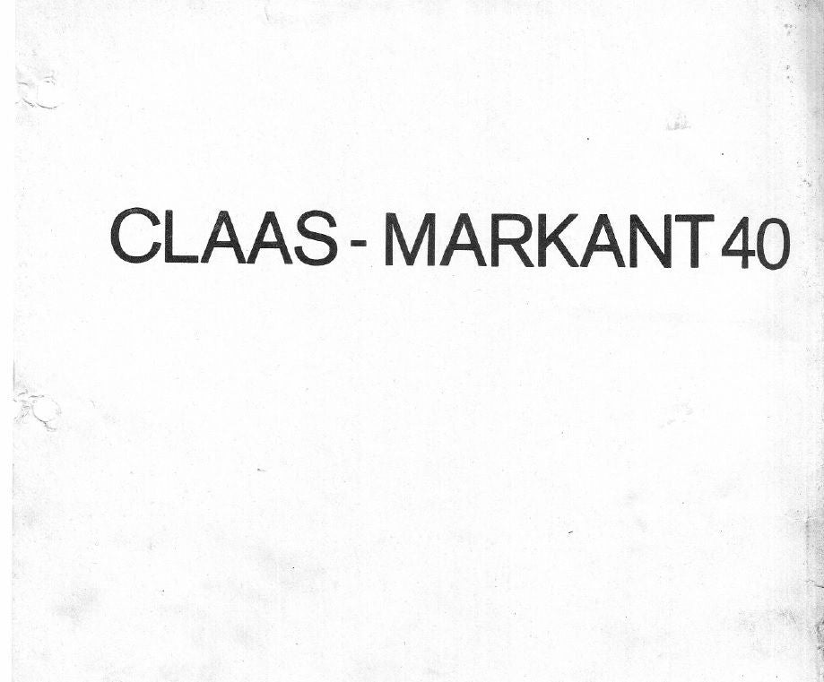 Claas Markant 40 Parts Catalogue - 123manuals.com